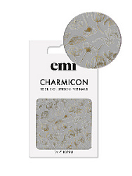 Charmicon 3D Silicone Stickers №178 Цветы золото